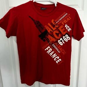 Zara Red Short Sleeve Tees